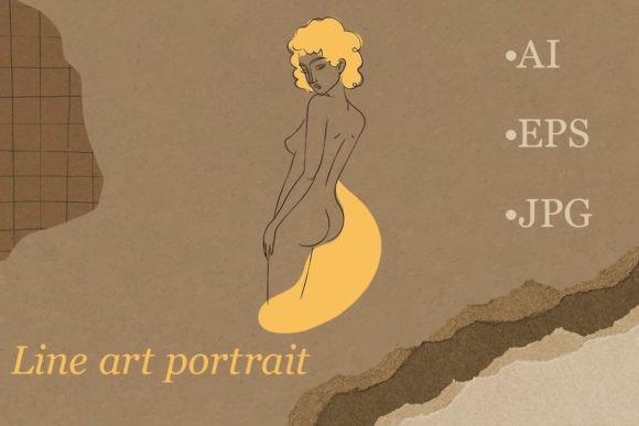 Download Line Art Sophisticated Woman Portrait - Sophisticated Collection